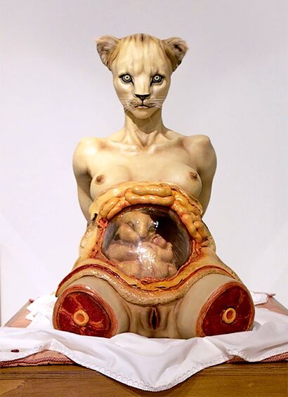 Panthera Leo- fetus/ Felidae - a Sculpture & Installation Artowrk by Niba